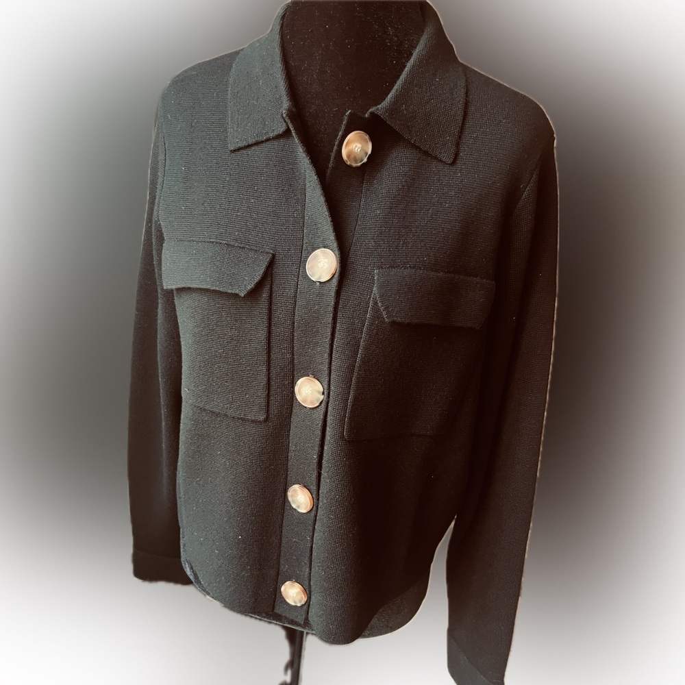 Sezane Black Betty Cardigan